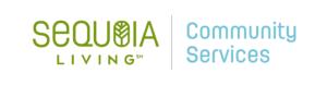Sequoia Living - Community Services logo. Sequoia living. Community services.