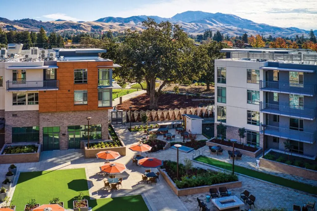 Walnut Creek areal shot of the exterior