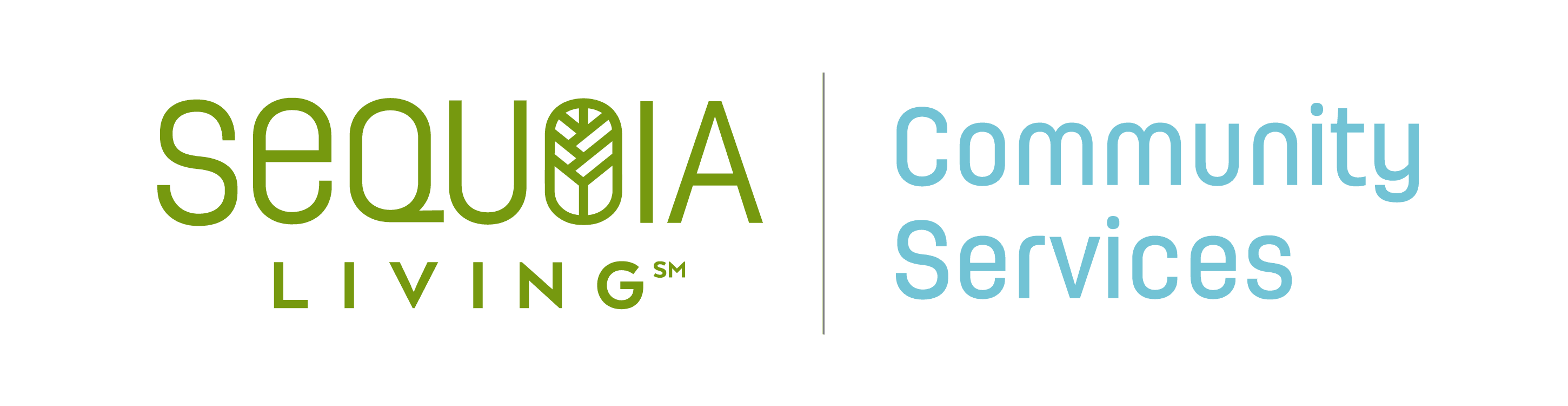 Sequoia Living - Community Services logo. Sequoia living. Community services.