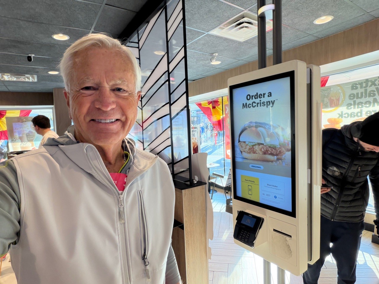 The Sequoias | Sequoia Living resident, Mike S. NYC Marathon 2025, ordering at McDonalds