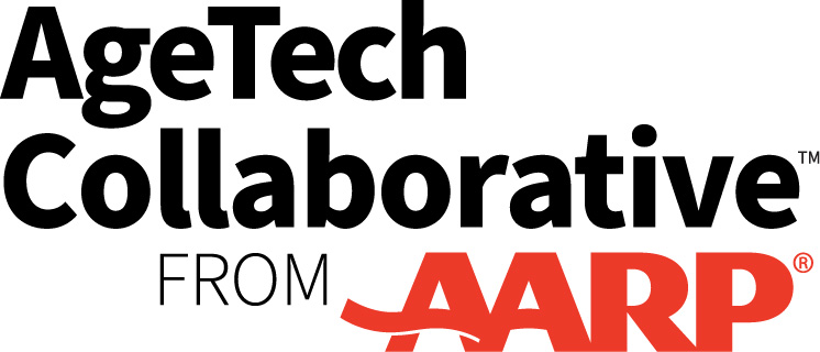 AgeTech Collaborative from AARP, logo, black and red