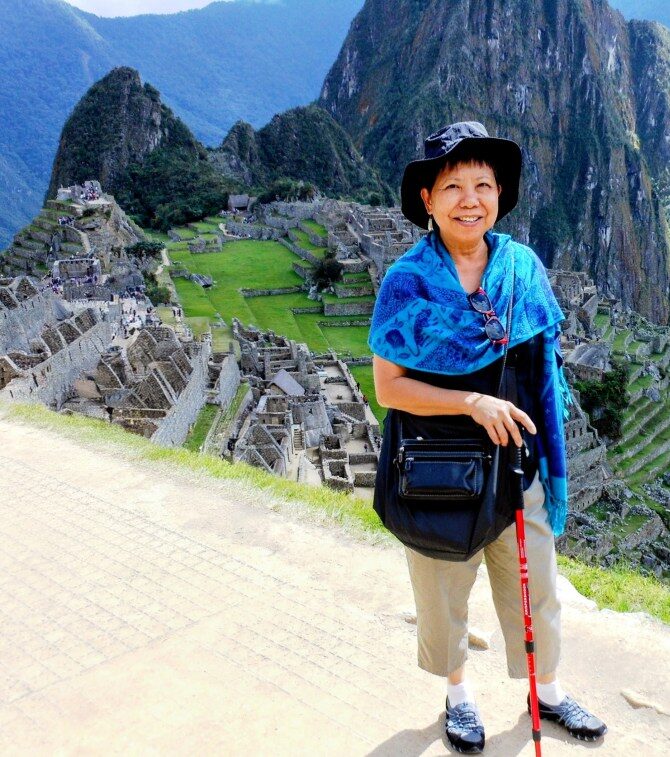 Machu Picchu, Peru Never Stop Traveling, Mary at Machu Picchu, Peru
